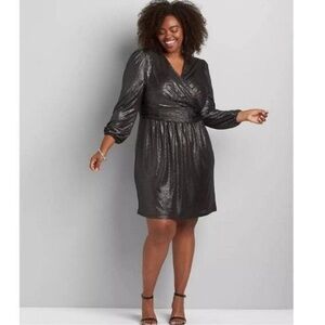 Lane Bryant Surplice Holiday Dress